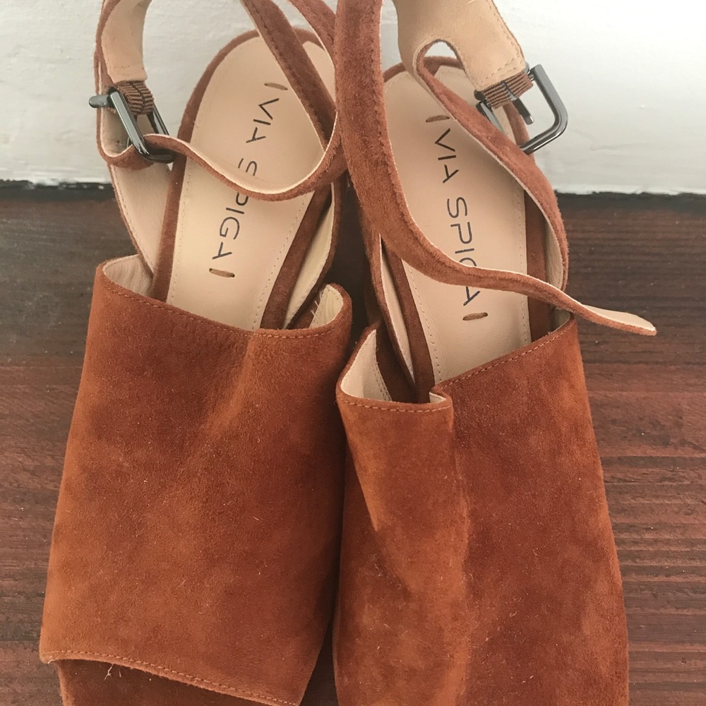 Suede Pump Sandals - image 4